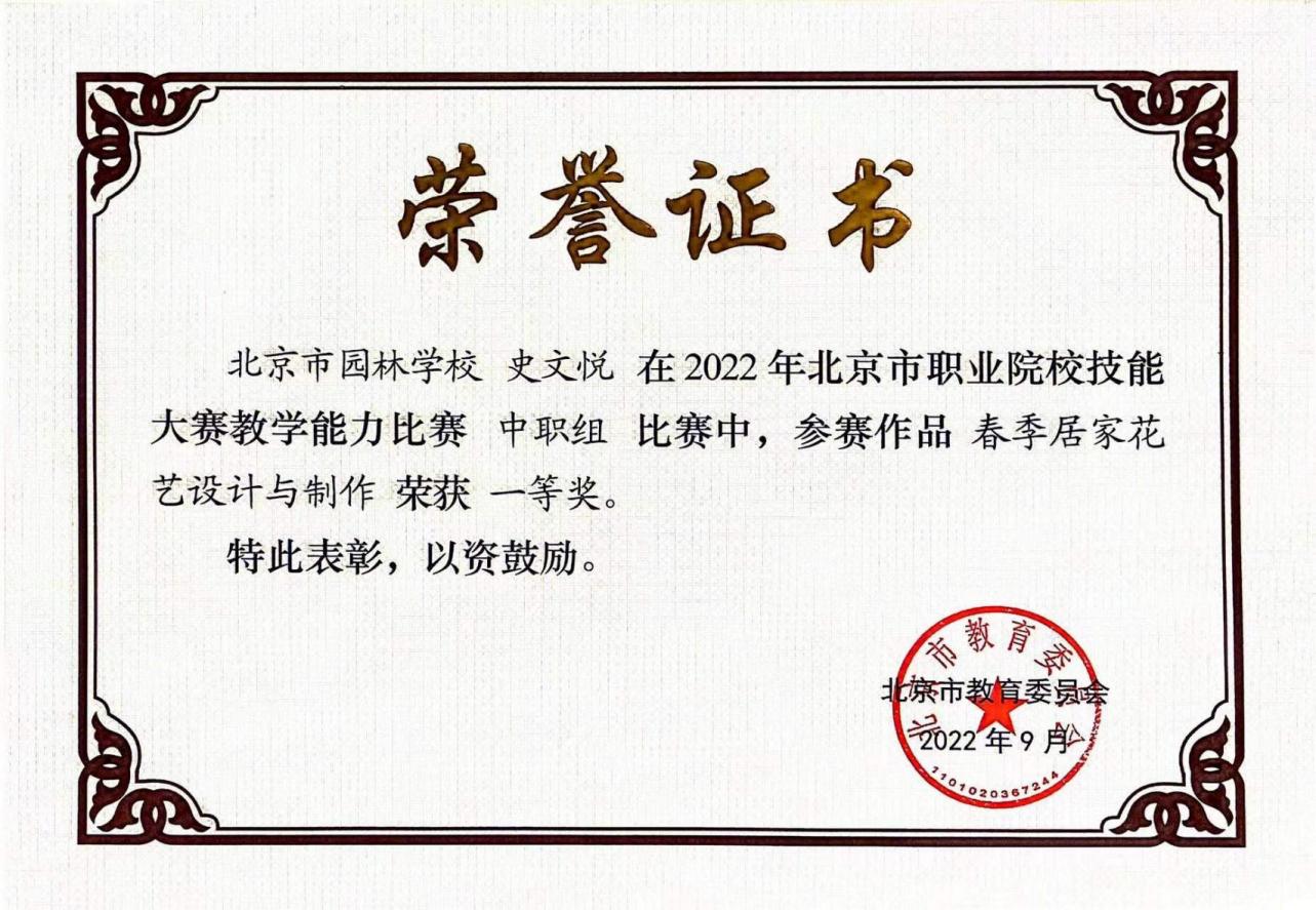 北京市教学能力比赛一等奖